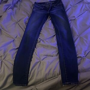 American Eagle Outfitters Women's Dark Blue Skinny Jeans